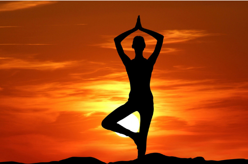 Yoga Pose In Sunset - Stock Video | Motion Array