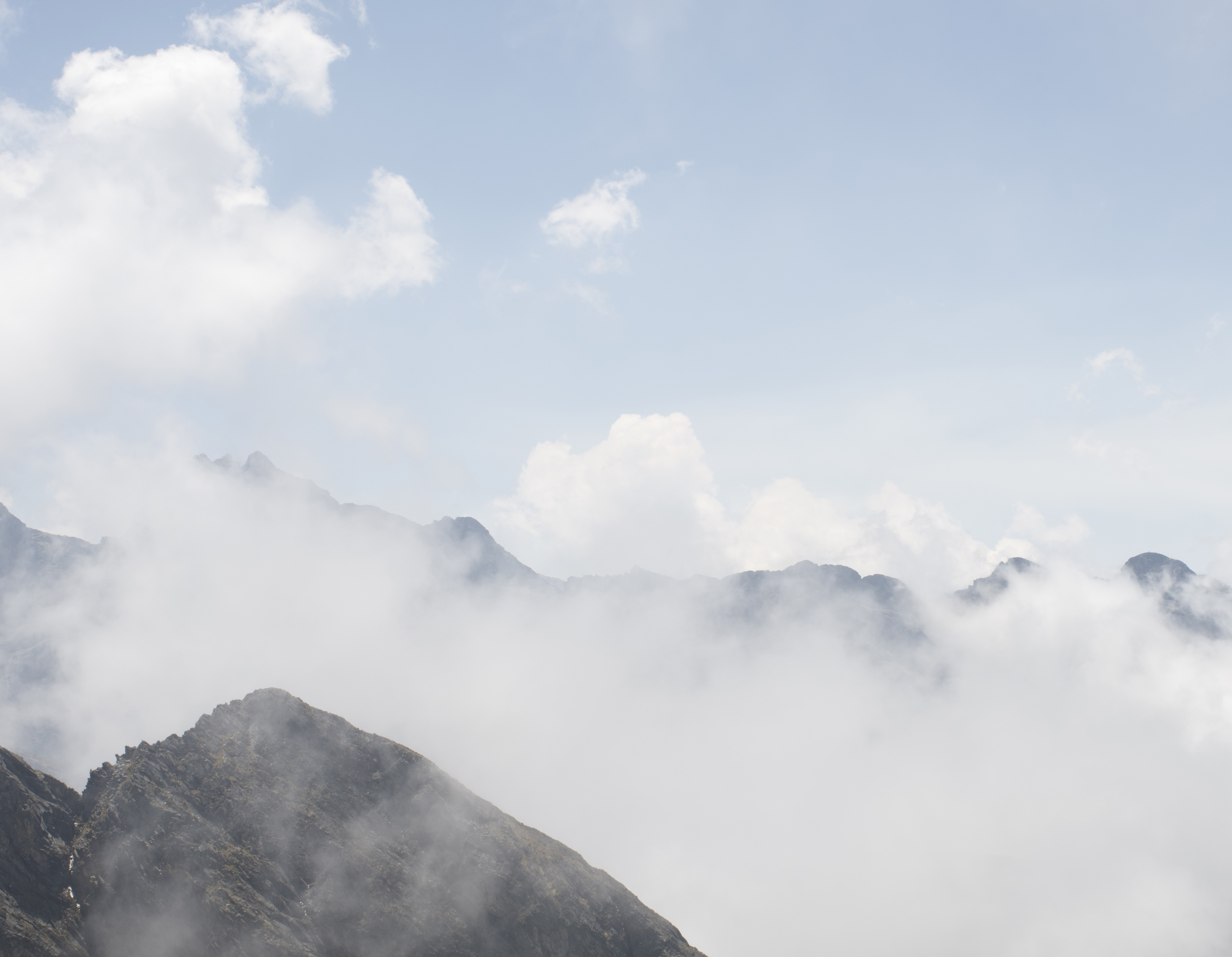 Clouds above the mountains